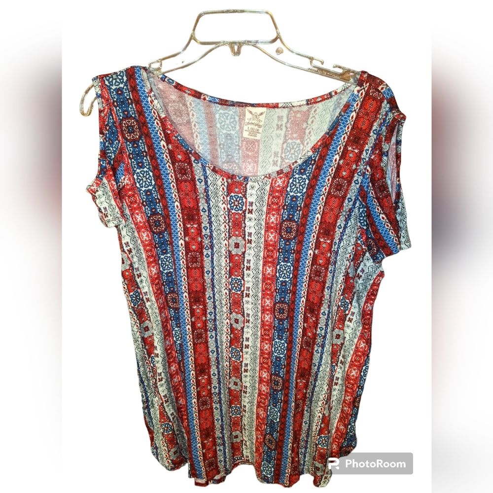 NWOT Large Faded Glory Women's Bohemian T-shirt